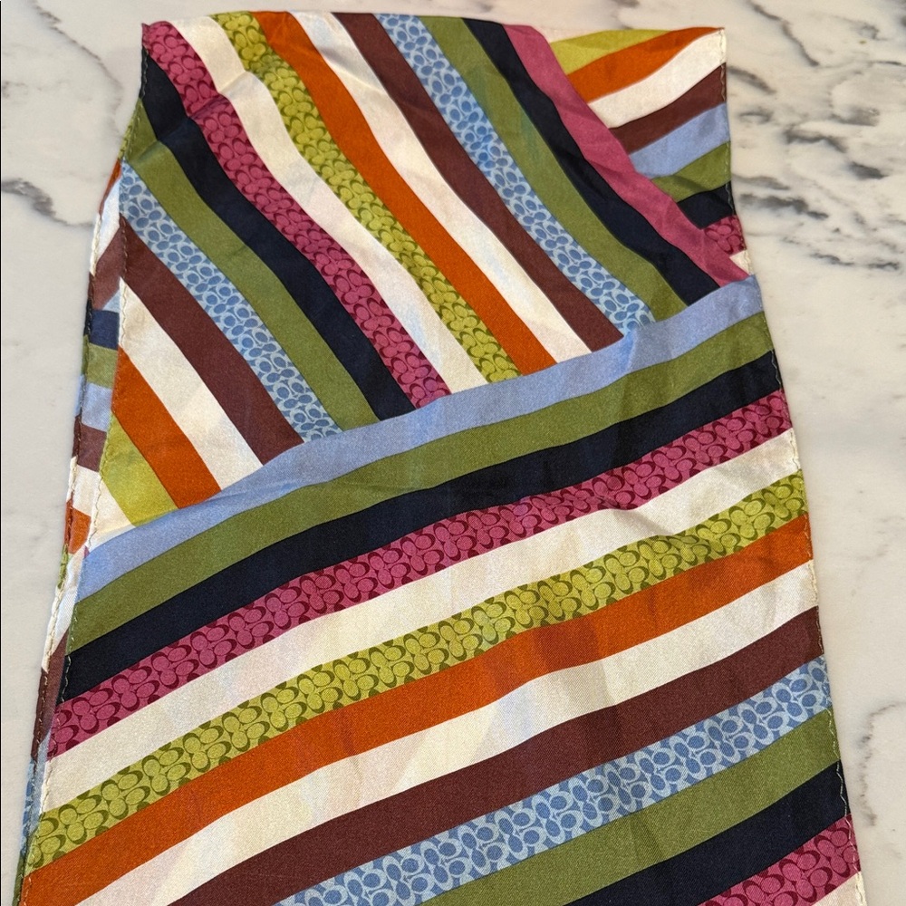 Coach Multicolor Striped Scarf - Picture 3 of 6
